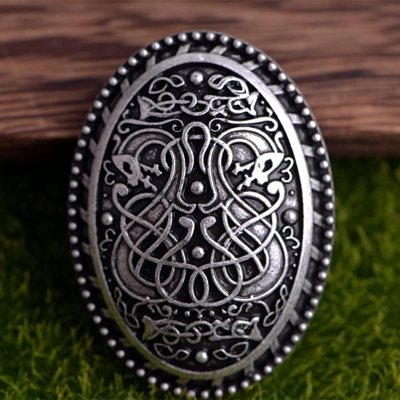 LANGHONG Norse Viking Brooch For Men Turtle Brooch Talisman Jewelry, Gift For Men - Image 4